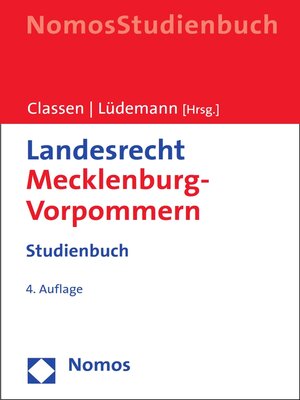 cover image of Landesrecht Mecklenburg-Vorpommern